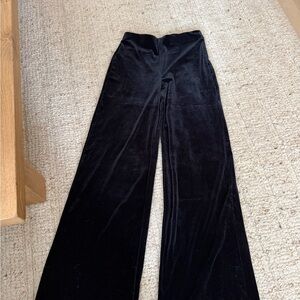 Mango Black Velvet Trousers